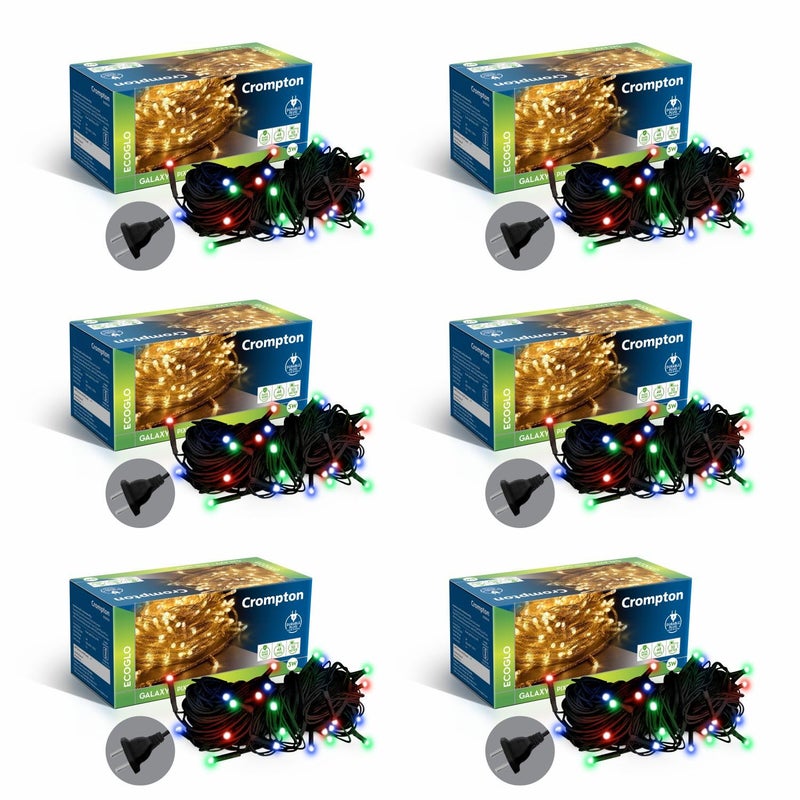 Crompton Galaxy Pixel Light | Festive Ladi Lights | 10 Meter | 48 LEDs | Multi-Colour | Pack of 6 | Direct 2-pin Plug | BIS Safe Wire | for Home Decoration, Diwali, Festival, Birthday, Marriage - Image 4