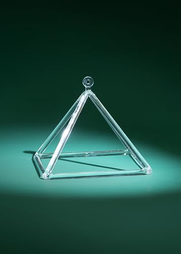 TOPFUND Clear Crystal Singing Pyramid 8 inch with Carrying Case and Quartz Suede Mallet - Image 5