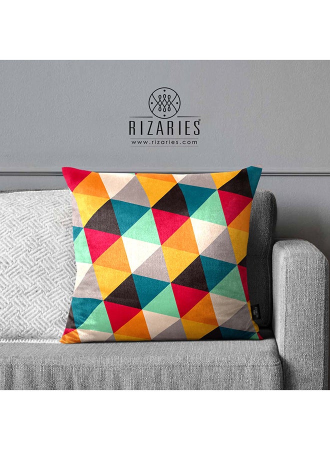 RIZARIES SuperSoft Colorful Small Triangle Throw Cushion - Image 2
