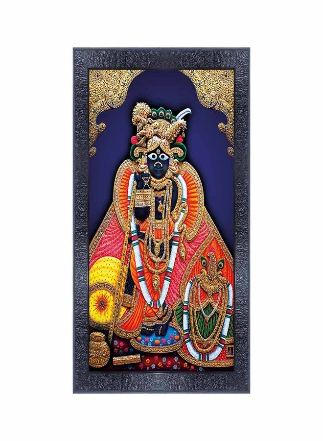 pnf Banke Bihari Lord Krishna Vrindavan Wall Painting Synthetic frame-20813(10 * 14inch,Multicolour,Synthetic) - Image 1