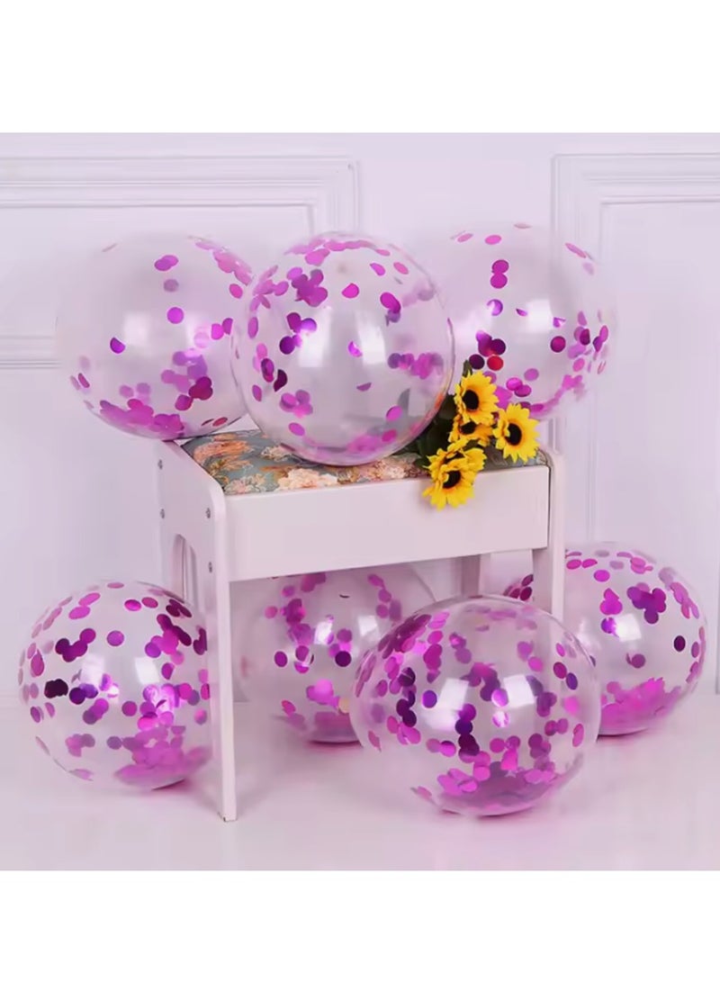 50 Confetti Balloons Are Clear Balloons With Pink Confetti Inside / For holidays, parties and graduation parties and Birthday / Confetti Balloons are available in all popular colors - Image 1