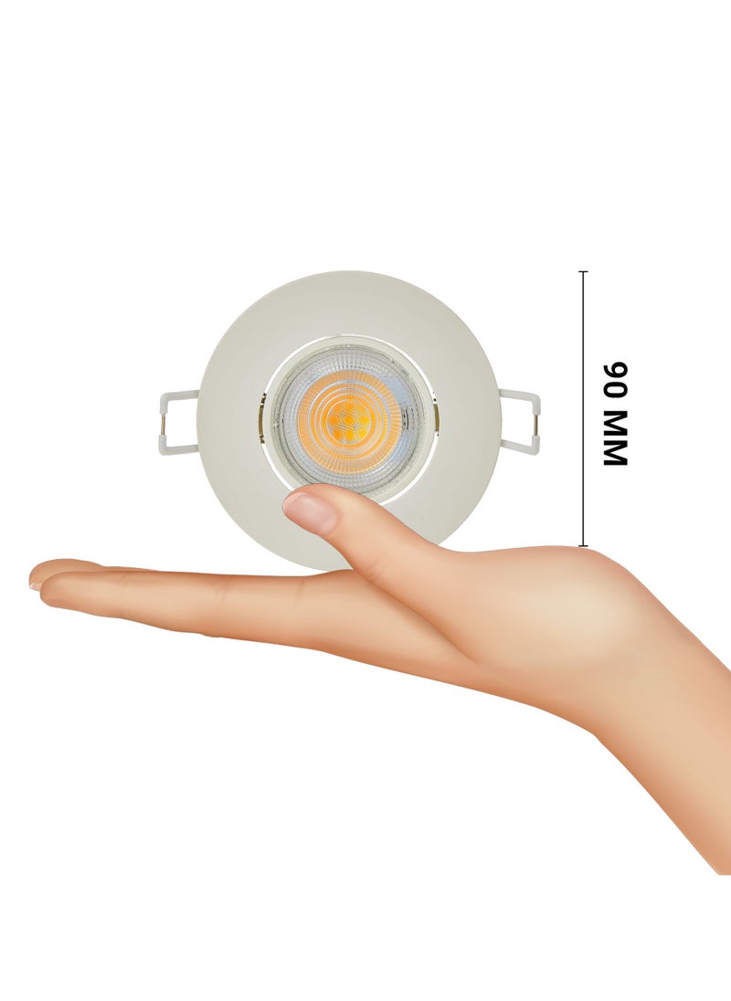 درافل مصباح كشاف LED مدمج من دورافيل، 5.8 واط، إضاءة سقف قابلة للتعديل، أبيض  - Image 2