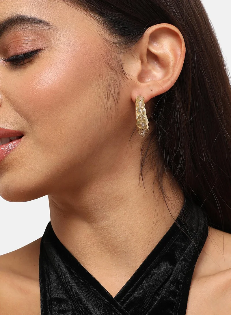 SOHI Crystal All-Around Artificial Hoop Earring Jewellery