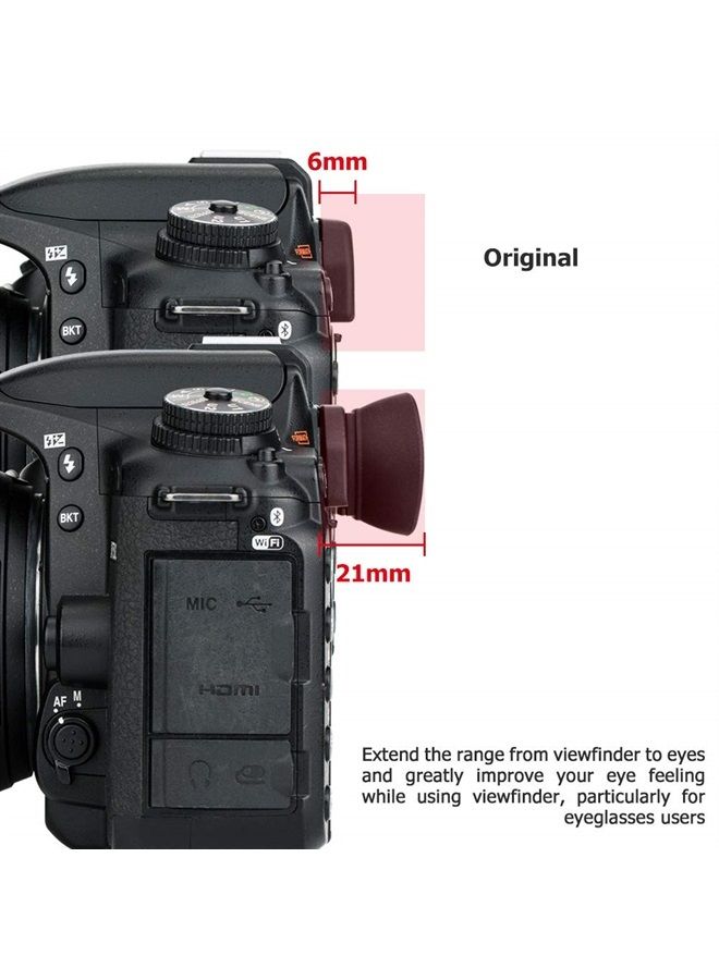 Kiorafoto Soft Silicon Camera Viewfinder Eyecup Eyepiece Eyeshade for Nikon D780 D750 D610 D600 D7500 D7200 D7100 D7000 D5600 D5500 D5300 D5200 D5100 D5000 D3500 D3400 D3300 Replaces DK-21 DK-28 DK-25 24 23 20 - Image 2