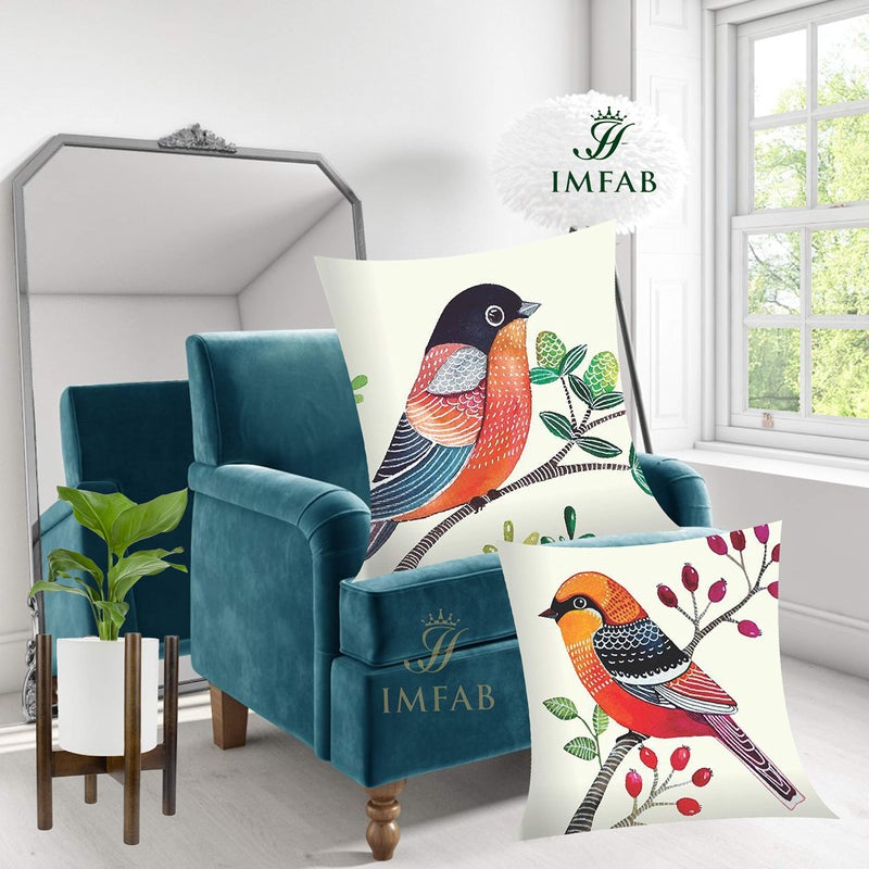 IM FAB 250 TC Digital Printed Canvas Cotton Cushion Covers 24X24 inches (Set of 2 pcs) - Image 4