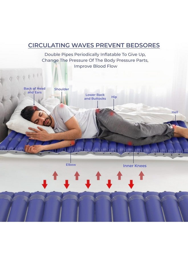 easycare EASYCARE PVC Polyvinyl Chloride Anti-Decubitus Bubble Mattress, Air Bed For Patient Bed Sores Prevention - ISO Approved - Weight Capacity Up To 130Kg - Made In India (Blue)  - Image 5