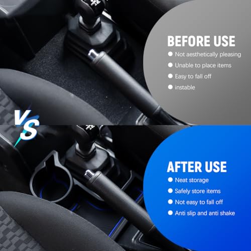 STHIRA® Center Console Organizer 2.76'' Cup Holder with Anti-Slip Pads for Suzuki Jimny 2019 2020 2021 2022 2023 2024 2025 JB64W JB74W AT Models Durable Gap Filler Non-Slip Car Cup Holder Mat - Image 4