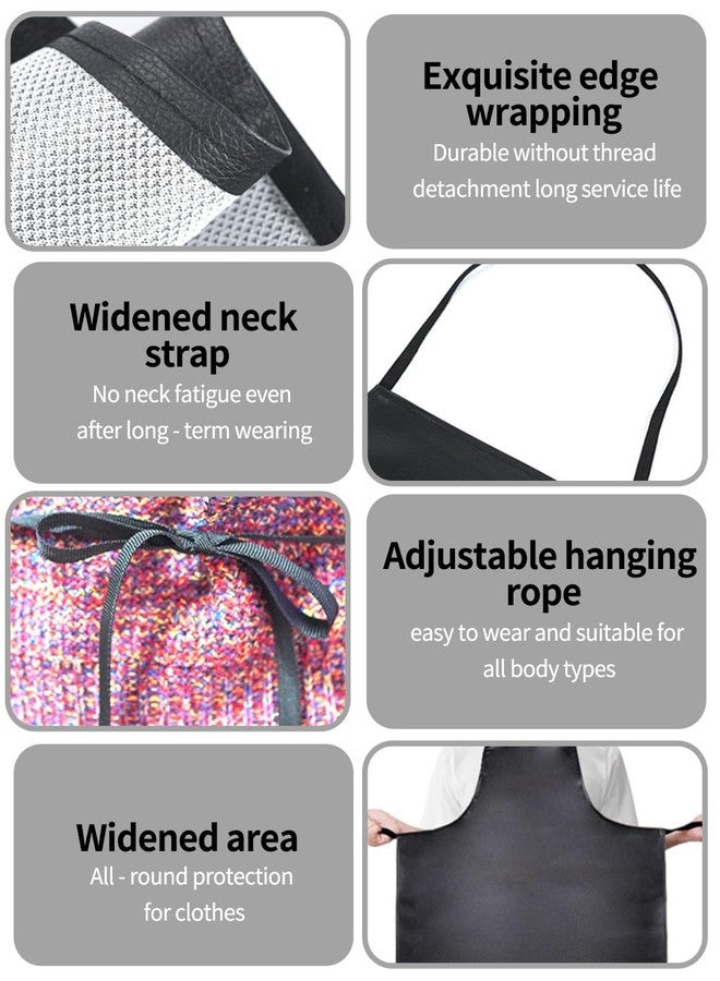uvbws 43 inch waterproof rubber vinyl black slaughter apron, extra long adjustable laboratory apron with straps, used for dishwashing, cooking, gardening, pet grooming - Image 4