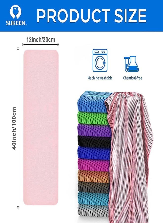 Sukeen 4 Pack Cooling Towels (40"x12") for Neck and Face, Cooling Neck Wraps, Breathable Cooling Towel for Hot Weather, Sweat Towels for Yoga, Sports, Golf, Gym, Camping, Running, Fitness, Workout - Image 4