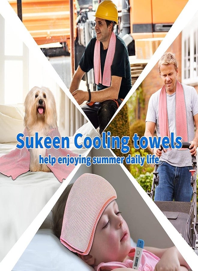 Sukeen 4 Pack Cooling Towels (40"x12") for Neck and Face, Cooling Neck Wraps, Breathable Cooling Towel for Hot Weather, Sweat Towels for Yoga, Sports, Golf, Gym, Camping, Running, Fitness, Workout - Image 5