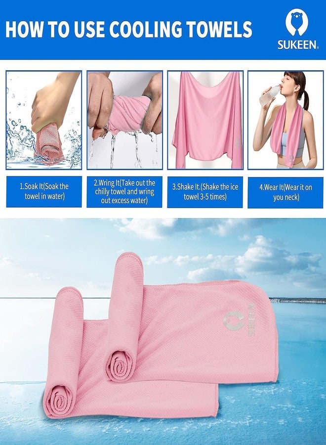 Sukeen 4 Pack Cooling Towels (40"x12") for Neck and Face, Cooling Neck Wraps, Breathable Cooling Towel for Hot Weather, Sweat Towels for Yoga, Sports, Golf, Gym, Camping, Running, Fitness, Workout - Image 3