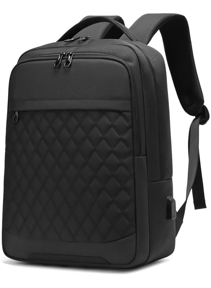Rahala bags for men backpack for men bags for school laptop backpack - - Water-resistant - 15.6 inch with USB - RAL 6006 Black  - Image 1