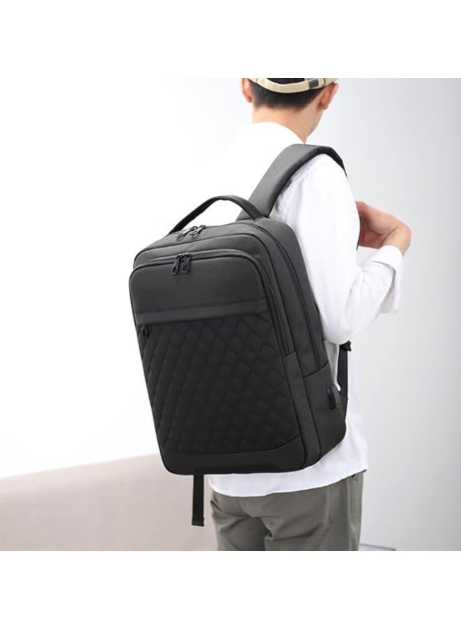 Rahala bags for men backpack for men bags for school laptop backpack - - Water-resistant - 15.6 inch with USB - RAL 6006 Black  - Image 2