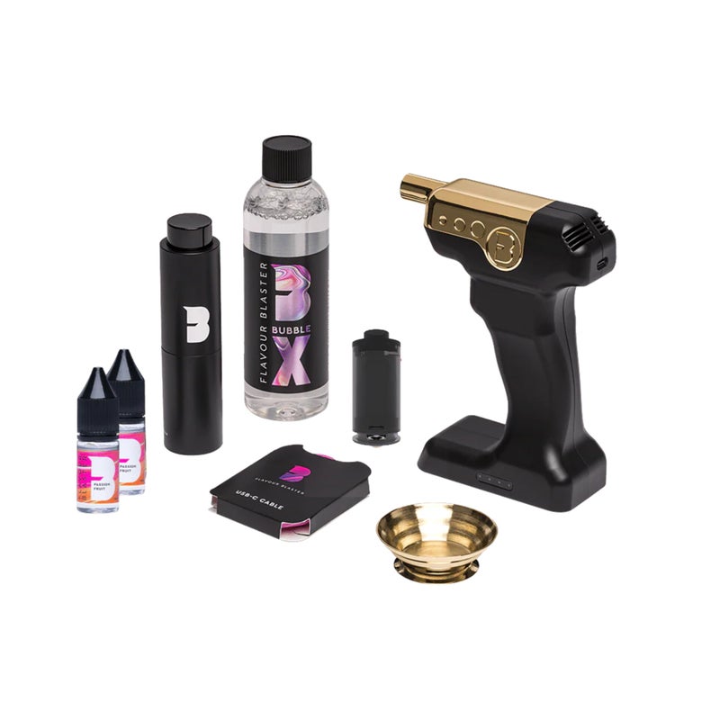 FLAVOUR BLASTER New Flavour Blaster Mini 2 Cocktail Gun Kit | Smoking Cocktail Machine, Edible Bubbles & Aroma | Smoke Bubble Gun for Elevating Drinks & Food with Flavor-Rich Clouds | Cocktail Gift Sets | Black - Image 5