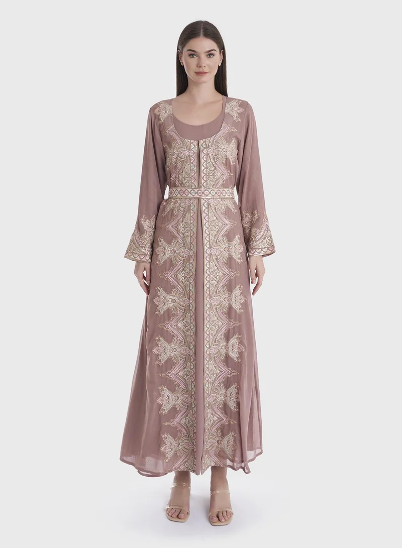 كشخة Solid Jacket Style Jalabiya