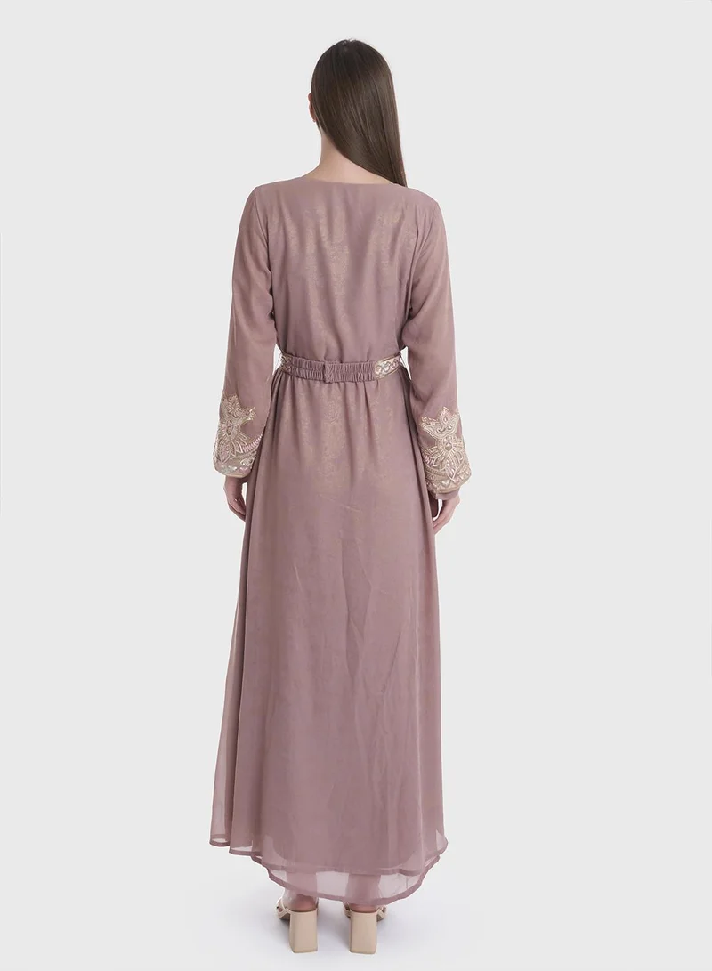 كشخة Solid Jacket Style Jalabiya