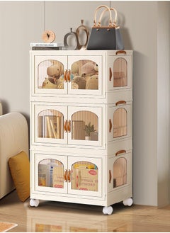 keke 3 Layers Stylish Multi-Functional Storage Cabinet Wardrobe  - Image 2