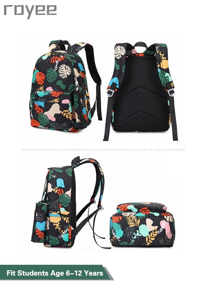 Royee 3PCS High definition print School Backpack Set with Lunch Bag and Pencil Bag, Geometric Print Lightweight Book Bag for Primary School Girl boys,kids backpack for school - Image 4