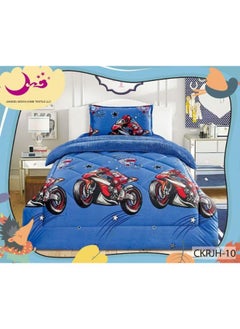 Moon Winter fluffy children's bed sheet, 3 pieces, two sides, velvet side and fur side, size 170x220 cm  - Image 1
