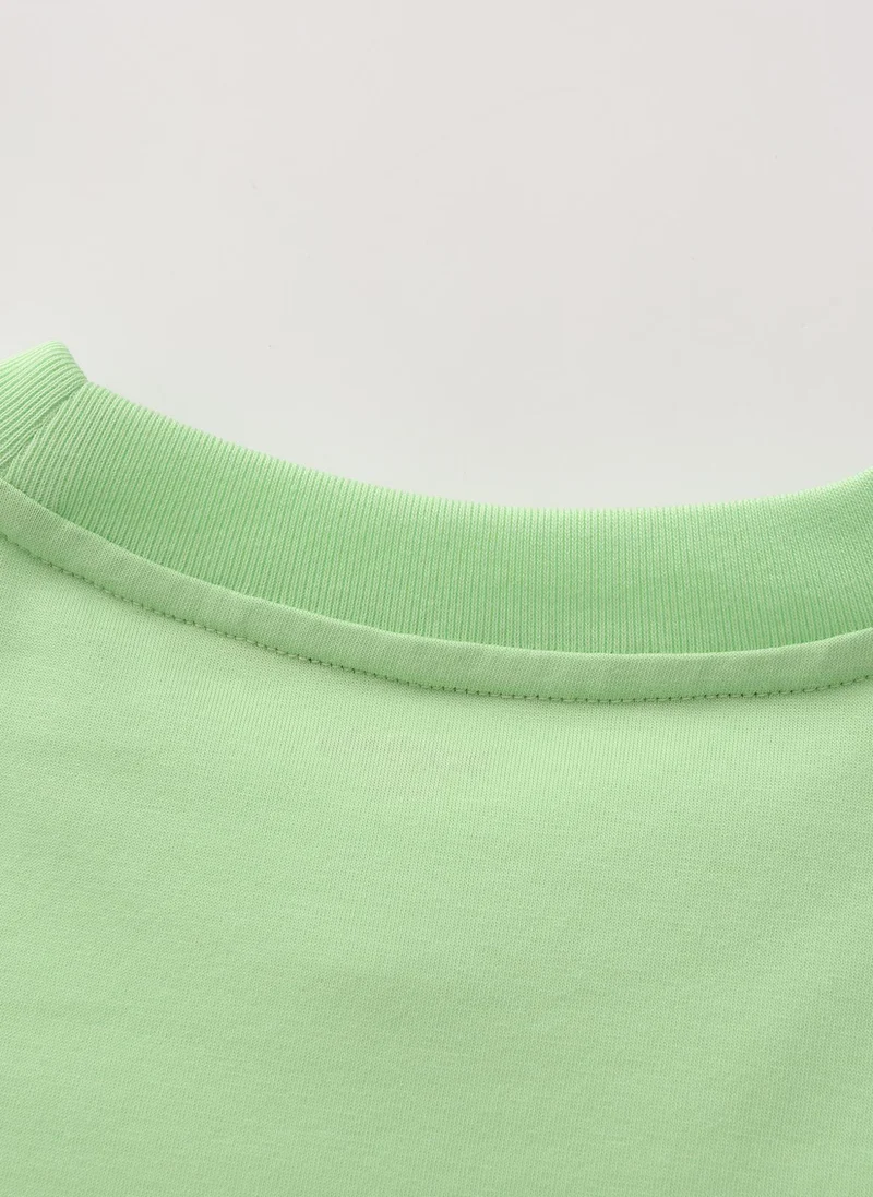 Balabala Kids Boy Round v-neck short-sleeved T-shirt