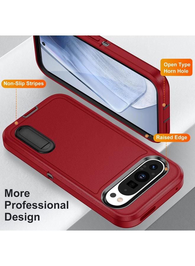 S-TOP Case For Google Pixel 9 Rugged PC + Silicone Phone Case with Holder - Image 3