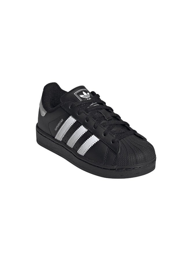 adidas سنيكرز سوبرستار II سي أسود للأطفال أولاد وبنات مقاس 2.5  - Image 4