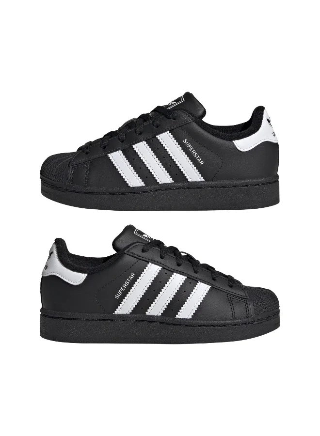 Adidas Adidas SUPERSTAR II C Black CASUAL 0 FOR KIDS BOYS AND GIRLS 2.5