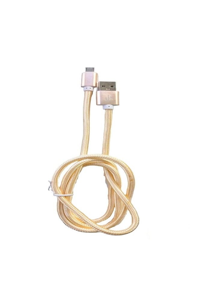 Touch - Micro USB Fast Charging And Data Transfer Cable 1 Meter Gold - Image 1