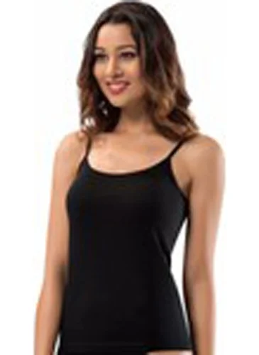 توتكو 3-Pack Passion Women's Jacquard Rope Strap Undershirt Black