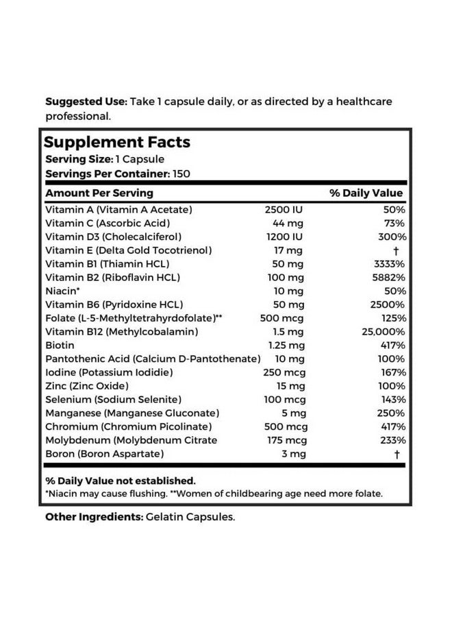 Dr Clark Store CRaNiULS (Multi Vitamin & Mineral), 520 mg 150 Gelatin Capsules - Image 5