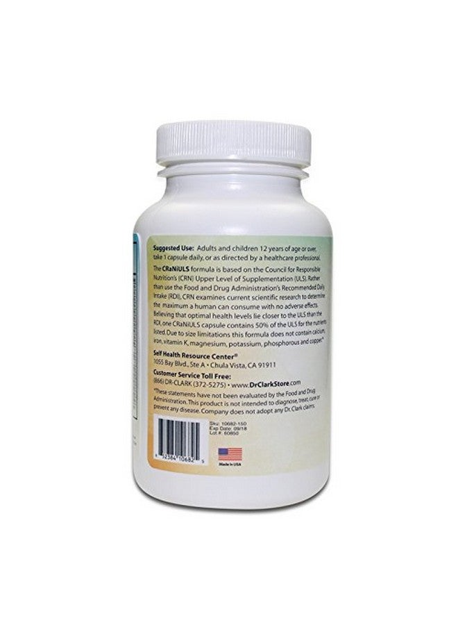 Dr Clark Store CRaNiULS (Multi Vitamin & Mineral), 520 mg 150 Gelatin Capsules - Image 4