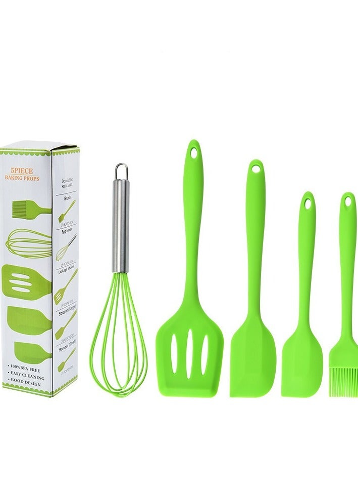 Silicone Kitchenware Baking Tools Egg Beater Scraper Steak Frying Shovel Leakage Shovel In Stock 5 Piece Set For Baking And Cooking - Image 1