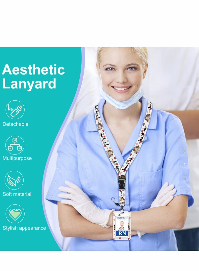 Stylish Retractable ID Badge Holder with Lanyard - Leopard Print Name Tag Clips for Nurses, Doctors & Medical Students - Image 2