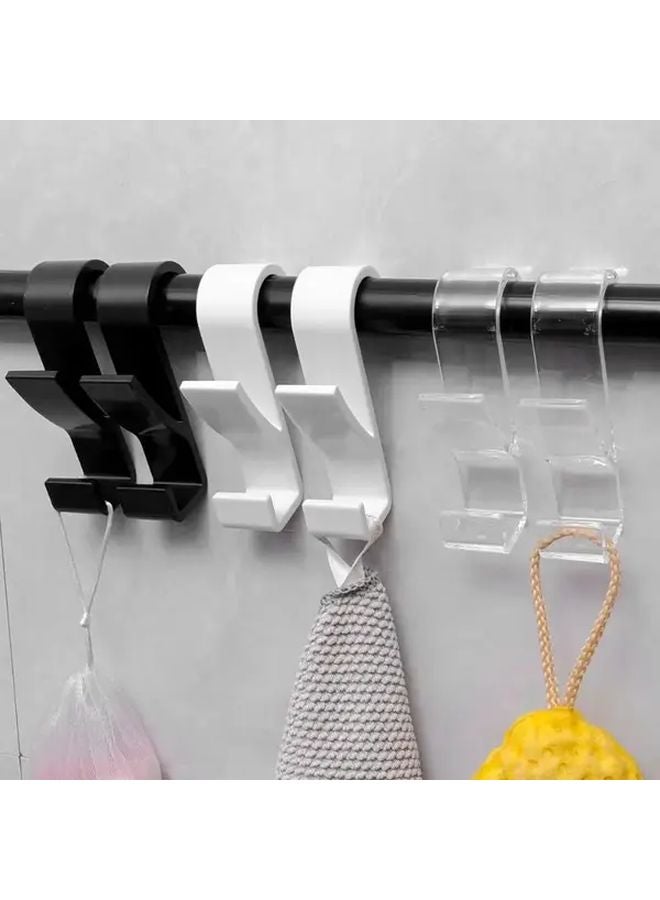 White Heated Towel Radiator Rail Hook Rack 2pcs Multifunctional Drying Rack - Image 3