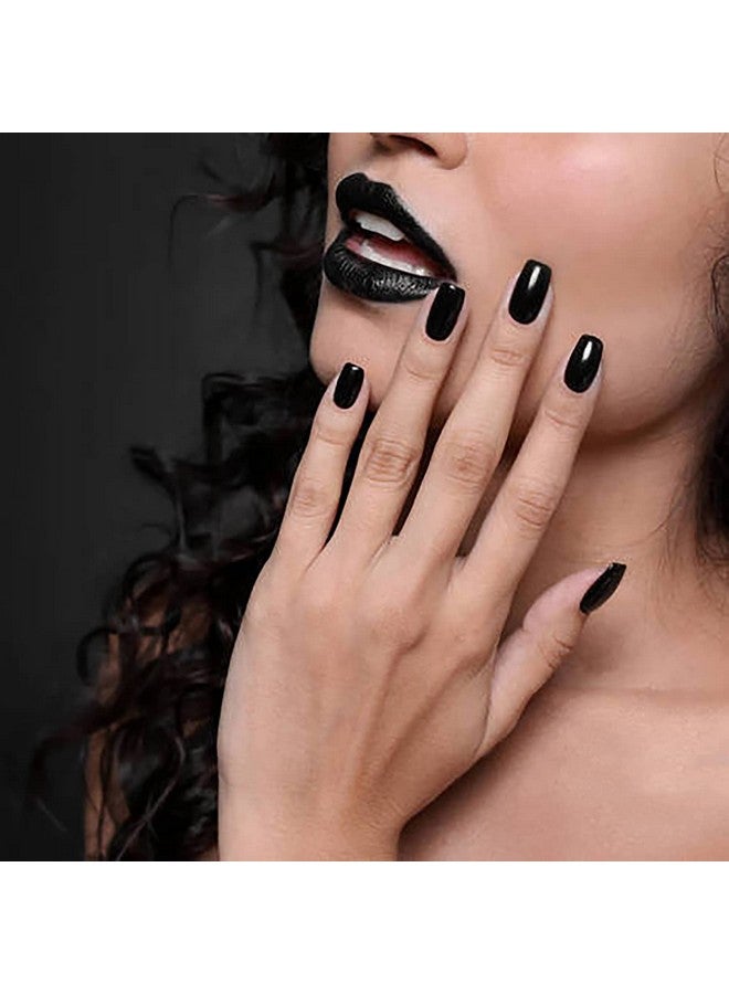 SILPECWEE 20 Sheets Black Style Nail Wraps for Women Stick on Nail Polish Strips Glitter Solid Color Self Adhesive Nail Polish Stickers Fingernail Manicure Sticker Nail Art with 1pc Nail File - Image 4