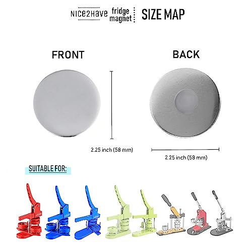 Nice2Have 25 Sets of Fridge Magnet Buttons 2.25 inch (58mm) - Button Maker Supplies for Button Maker Machine - Image 4