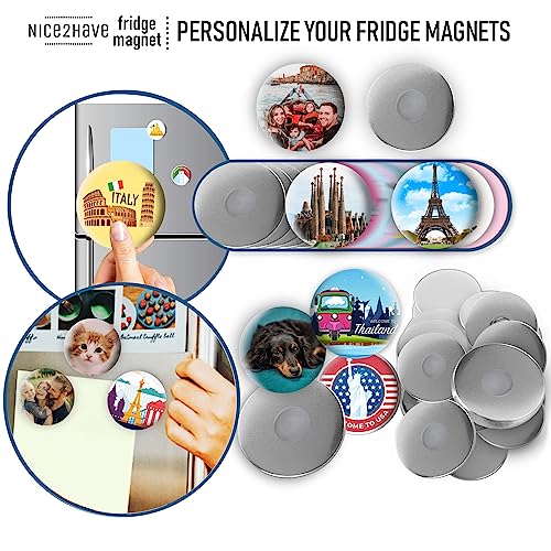 Nice2Have 25 Sets of Fridge Magnet Buttons 2.25 inch (58mm) - Button Maker Supplies for Button Maker Machine - Image 2
