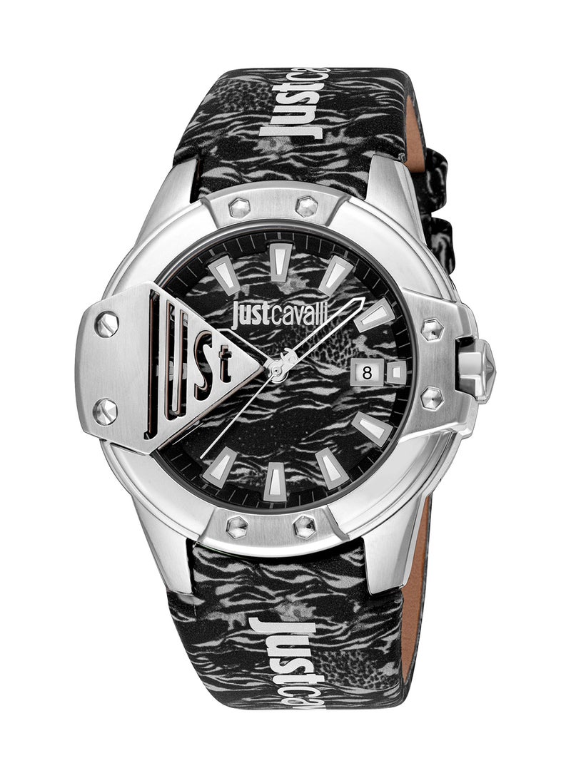 Just Cavalli Men's Round Shape Leather Wrist Watch JC1G260L0025 - 44 Mm - Image 1