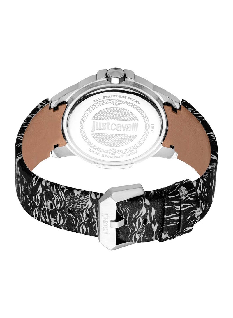 Just Cavalli Men's Round Shape Leather Wrist Watch JC1G260L0025 - 44 Mm - Image 3
