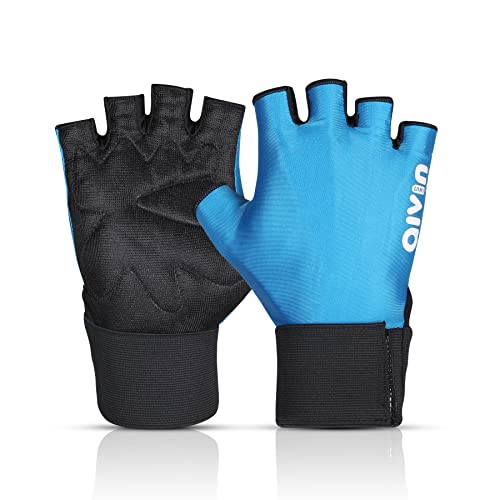 AIVIN Men Spectre Gym Gloves with Wrist Wrap Design for Gym Workouts, Weight Lifting, Exercise, Pull-Up, Crossfit, Cycling, Fitness, and Training with Good Grip and Soft Padding Size - Medium (Blue) - Image 1
