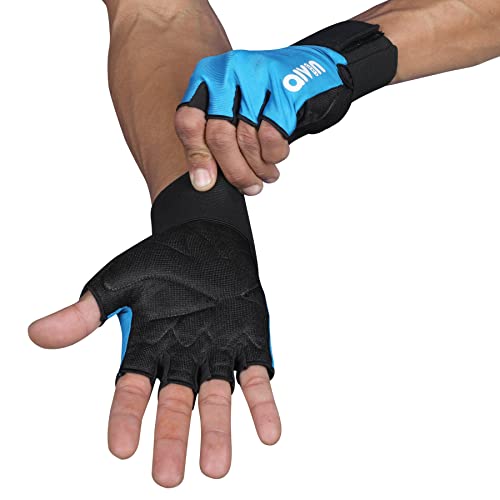 AIVIN Men Spectre Gym Gloves with Wrist Wrap Design for Gym Workouts, Weight Lifting, Exercise, Pull-Up, Crossfit, Cycling, Fitness, and Training with Good Grip and Soft Padding Size - Medium (Blue) - Image 3