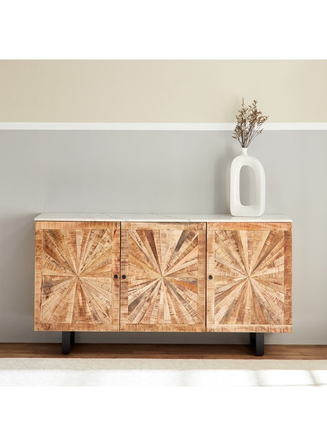 Home Box Florya 1.6 Meter 3-Door Marble Top Sideboard 40 x 85 x 160 cm  - Image 2