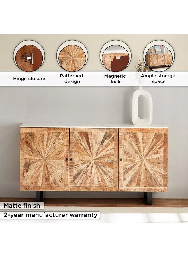 Home Box Florya 1.6 Meter 3-Door Marble Top Sideboard 40 x 85 x 160 cm  - Image 4