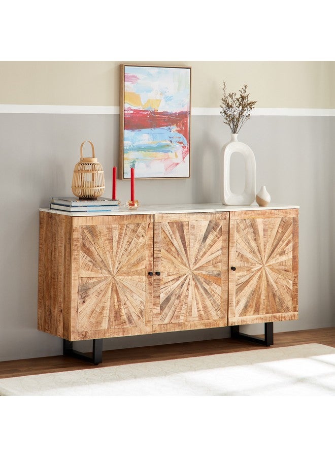 Home Box Florya 1.6 Meter 3-Door Marble Top Sideboard 40 x 85 x 160 cm  - Image 1