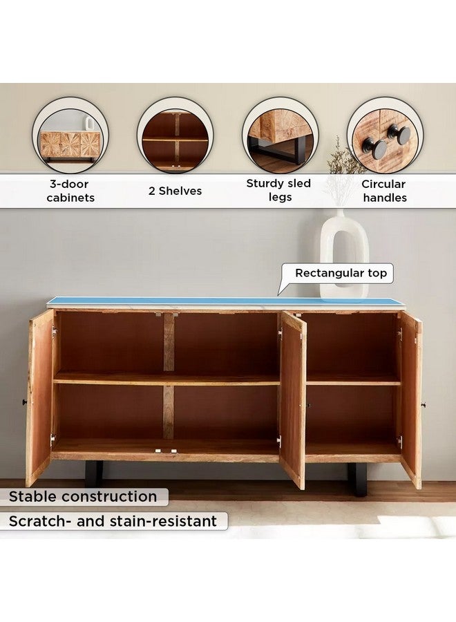 Home Box Florya 1.6 Meter 3-Door Marble Top Sideboard 40 x 85 x 160 cm  - Image 5