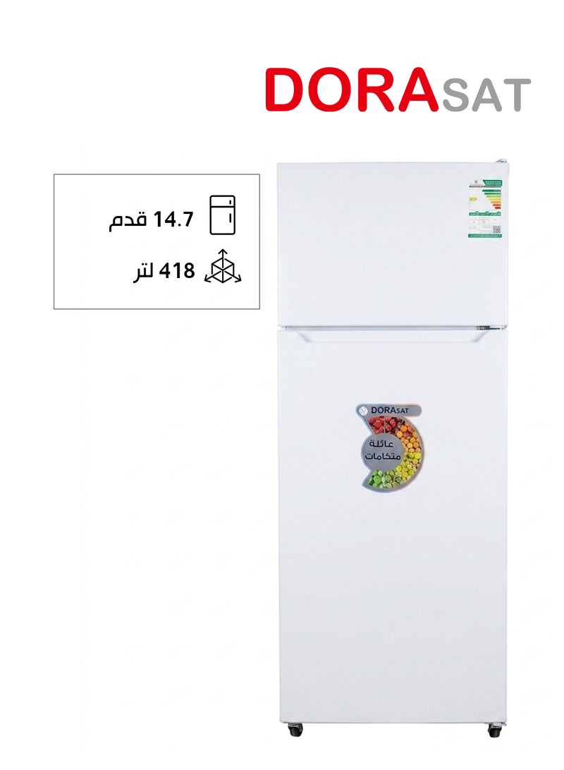 Dora Sat 14.7 cu. ft. Refrigerator - White - DSA420DF - Image 1