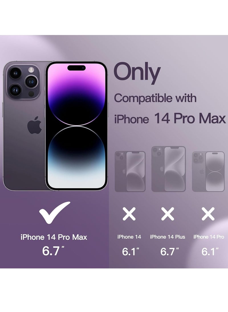 Raxoom iPhone 14 Pro Max 6.7-Inch 5-in-1 Silicone Case â€“ Deep Purple, Comes with 2 Screen Protectors, 2 Camera Lens Protectors, Full Coverage Tempered Glass, Shockproof - Image 5