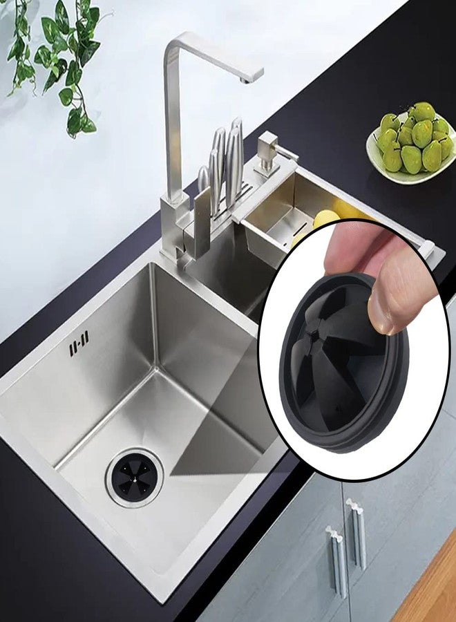 Joywayus قطعتان من المطاط الأسود مقاس 3-3/8 بوصة، واقي من رذاذ مطحنة القمامة، طوق هادئ، حاجز حوض بديل، سدادات تصريف مطورة قابلة للإزالة، أجزاء وملحقات مطحنة نفايات الطعام متعددة الوظائف - Image 4