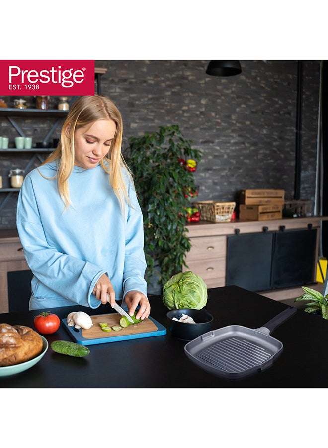 Prestige Essential Cast Aluminum Black 28Cm Grill Pan Induction-Based Black - Image 5