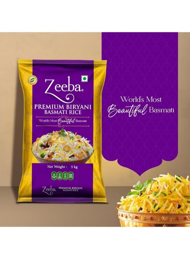 ZEEBA Premium Basmati Rice  Purple Plastic Pouch 5kg - Image 4